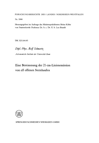 Eine Bestimmung der 21-cm-Linienemission von elf offenen Sternhaufen