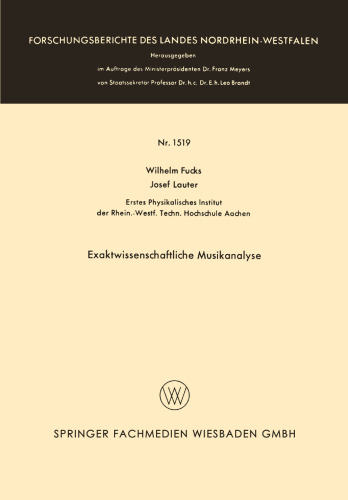 Exaktwissenschaftliche Musikanalyse