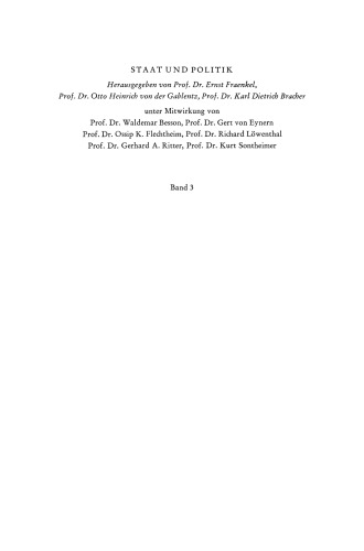 Grundlagen und Struktur der Staatslehre Friedrich Julius Stahls