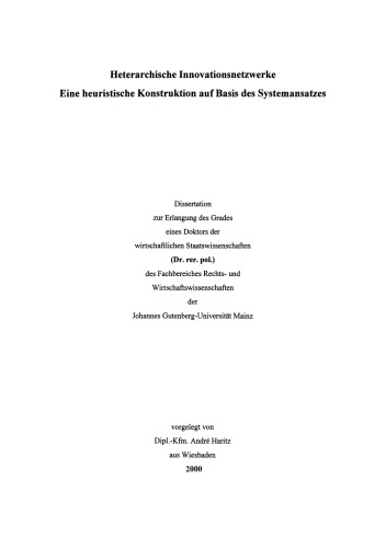 Innovationsnetzwerke: Ein systemorientierter Ansatz