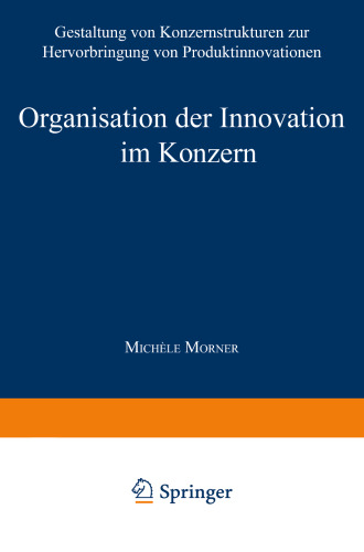 Organisation der Innovation im Konzern: Gestaltung von Konzernstrukturen zur Hervorbringung von Produktinnovationen