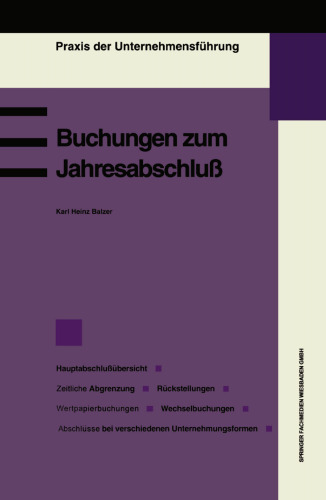 Buchungen zum Jahresabschluß