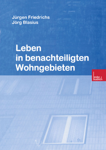 Leben in benachteiligten Wohngebieten