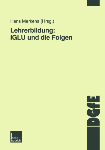 Lehrerbildung: IGLU und die Folgen