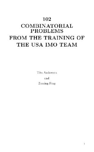 102 Combinatorial problems from the training of USA IMO team