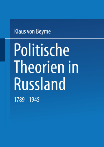 Politische Theorien in Russland: 1789–1945