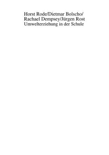 Umwelterziehung in der Schule: Zwischen Anspruch und Wirksamkeit