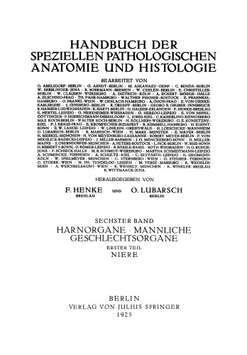 Harnorgane Männliche Geschlechtsorgane: Erster Teil Niere