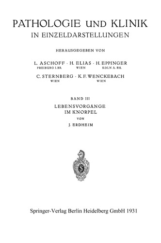 Die Lebensvorgänge im Normalen Knorpel und seine Wucherung bei Akromegalie