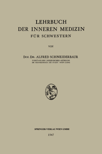 Lehrbuch der Inneren Medizin für Schwestern