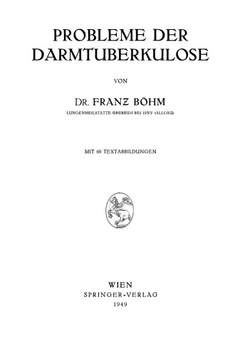 Probleme der Darmtuberkulose