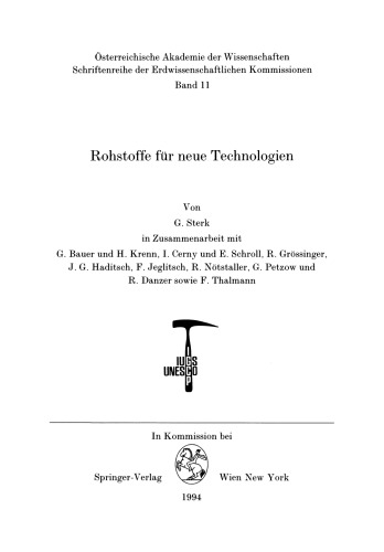 Rohstoffe für neue Technologien