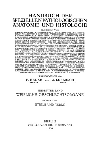 Weibliche Geschlechtsorgane: Ester Teil Uterus und Tuben