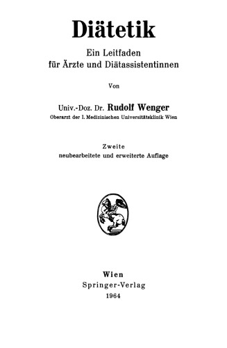 Diätetik: Ein Leitfaden für Ärzte und Diätassistentinnen