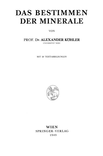 Das Bestimmen der Minerale