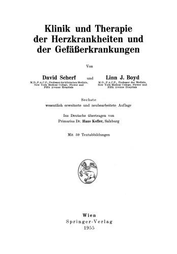 Klinik und Therapie der Herzkrankheiten und der Gefäßerkrankungen