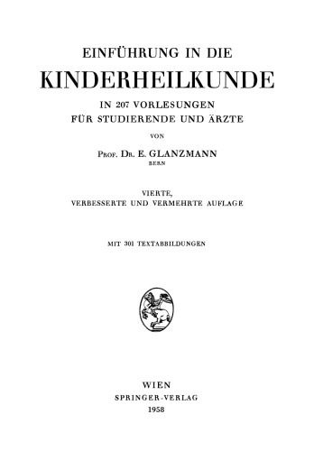 Einführung in die Kinderheilkunde: In 207 Vorlesungen für Studierende und Ärzte