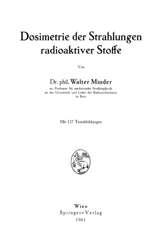 Dosimetrie der Strahlungen radioaktiver Stoffe