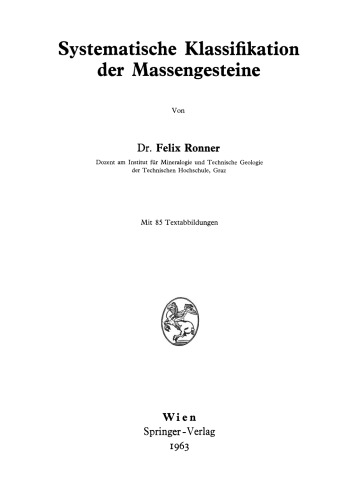 Systematische Klassifikation der Massengesteine