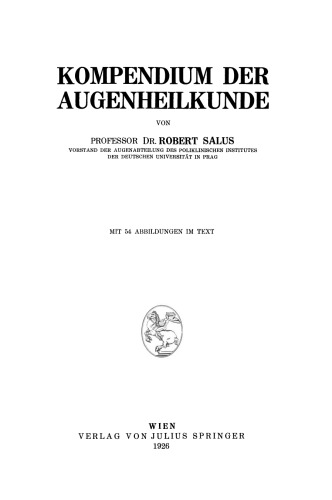 Kompendium der Augenheilkunde