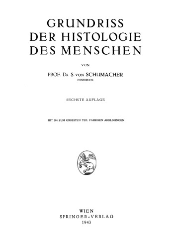 Grundriss der Histologie des Menschen