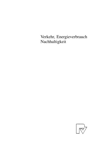 Verkehr, Energieverbrauch, Nachhaltigkeit