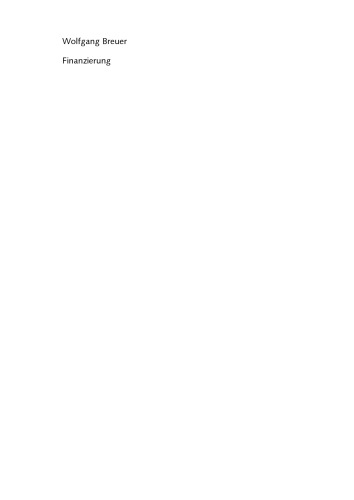 Finanzierung: Eine systematische Einführung