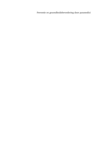 Preventie en gezondheidsbevordering door paramedici