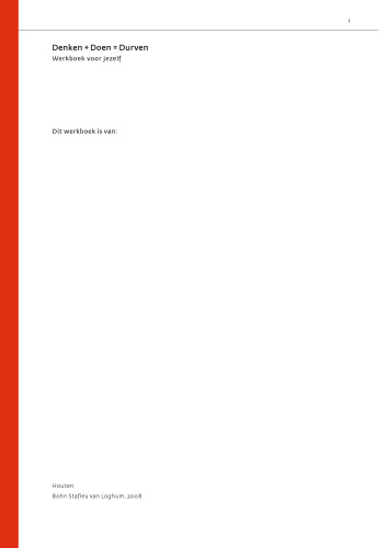 Denken + Doen = Durven - werkboek kind: Werkboek voor jezelf