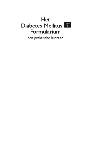 Diabetes mellitus formularium: een praktische leidraad