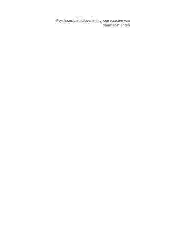 Psychosociale hulpverlening voor naasten van traumapatiënten: Doorbreken van de cirkel van verdriet