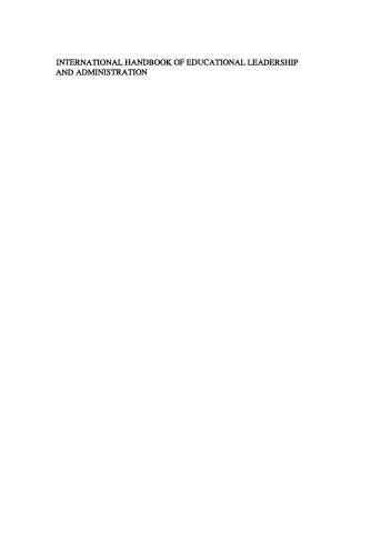 International Handbook of Educational Leadership and Administration: Part1–2