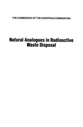 Natural Analogues in Radioactive Waste Disposal