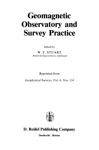 Geomagnetic and Observatory and Survey Practice