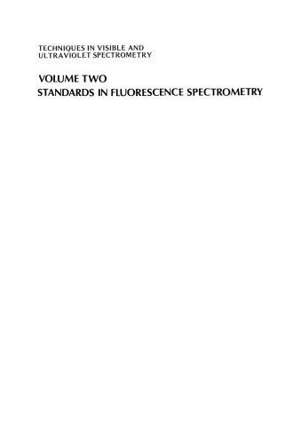 Standards in Flourescence Spectrometry: Ultraviolet Spectrometry Group