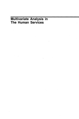 Multivariate Analysis in the Human Services