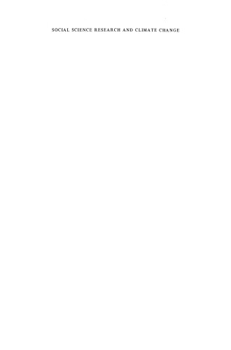 Social Science Research and Climate Change: An Interdisciplinary Appraisal