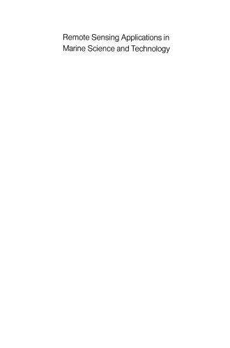 Remote Sensing Applications in Marine Science and Technology