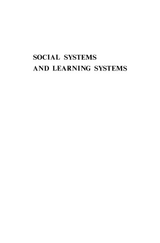 Social Systems and Learning Systems