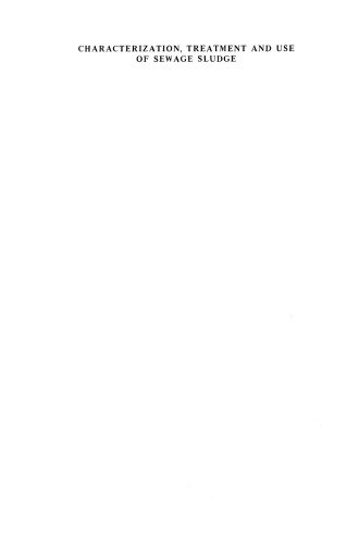 Characterization, Treatment and Use of Sewage Sludge: Proceedings of the Second European Symposium held in Vienna, October 21–23, 1980