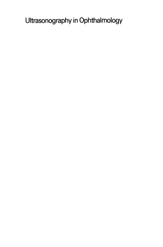 Ultrasonography in Ophthalmology: Proceedings of the 8th SIDUO Congress