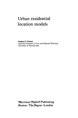 Urban residential location models