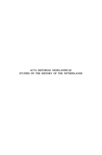 Acta Historiae Neerlandicae: Studies on the History of the Netherlands X