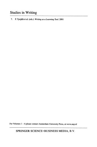 Writing as a Learning Tool: Integrating Theory and Practice