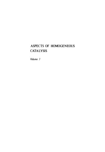 Aspects of Homogeneous Catalysis: A Series of Advances Volume 3