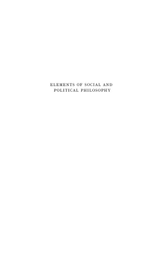Elements of Social and Political Philosophy
