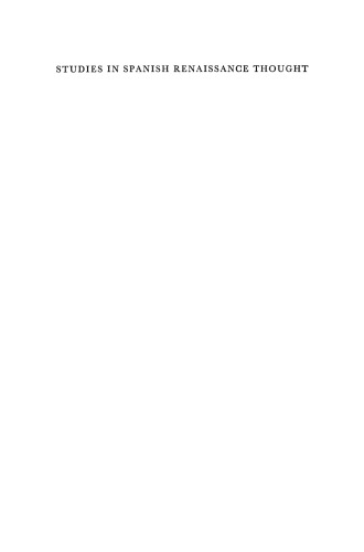 Studies in Spanish Renaissance Thought