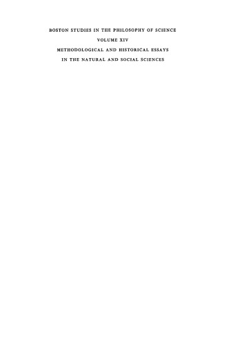 Methodological and Historical Essays in the Natural and Social Sciences