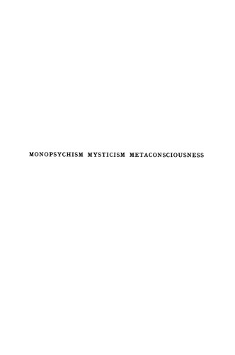 Monopsychism Mysticism Metaconsciousness: Problems of the Soul in the Neoaristotelian and Neoplatonic Tradition