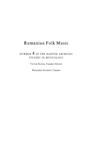 Rumanian Folk Music: Texts